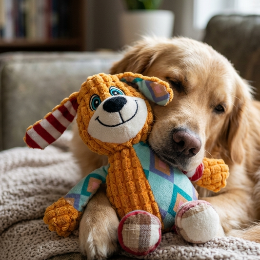 Plush Cuddle Toy for Dogs with Squeaker – Snuggle & Chew Toy