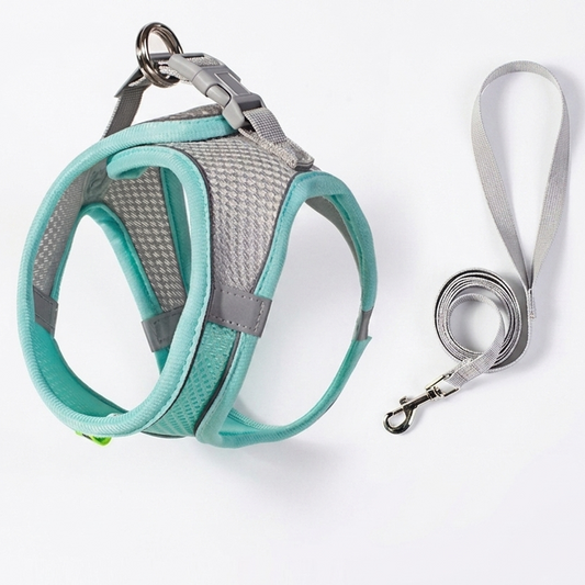 Dog Harness Set with Leash – Adjustable Puppy and Cat Harness, Soft & Breathable