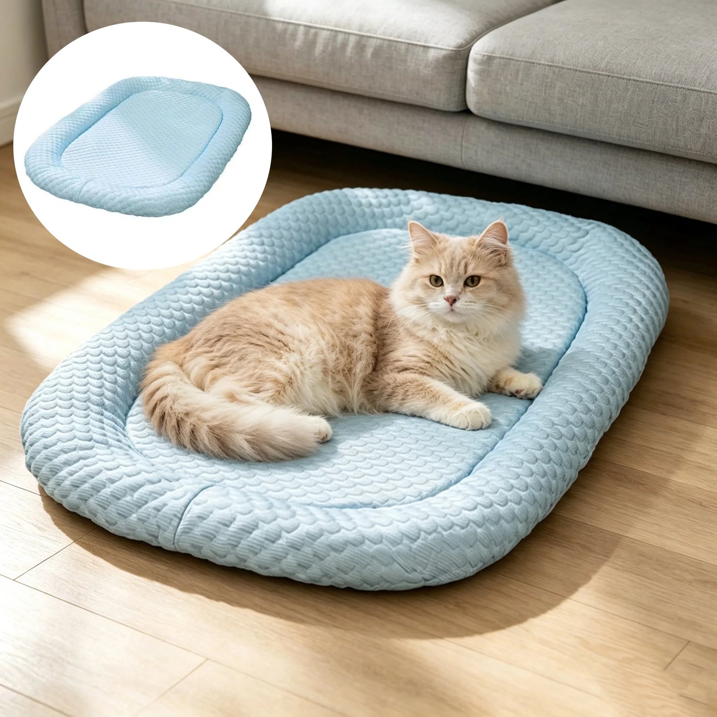 Cool Summer Pet Cooling Mat Ice Silk Breathable Cat Beds Matscushion Puppy Sleep Nest Kennel for Small Medium Dogs Cats Supplies
