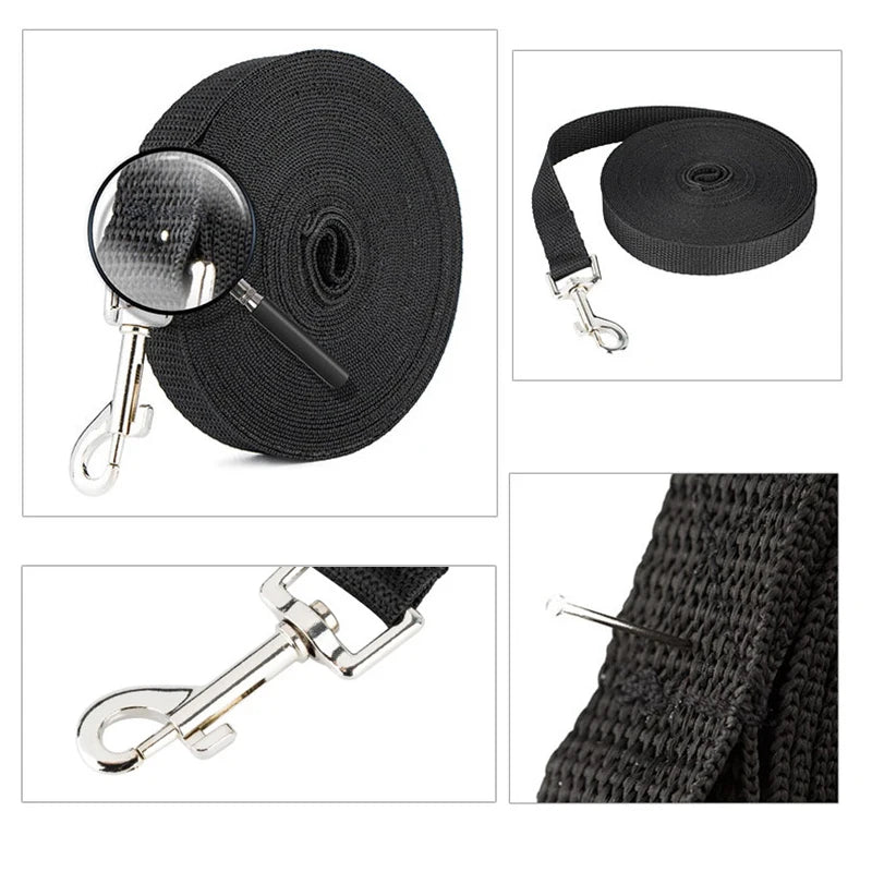 Long Nylon Pet Dog Leash for Small Big Dogs Cats Outdoor Hiking Puppy Lead Rope Strong Labrodor Traction Belt 1.5M 3M 10M 30M